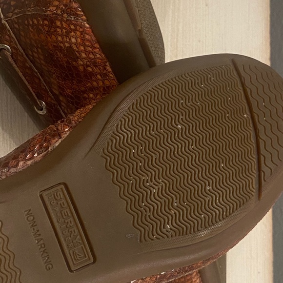 SPERRY Snakeskin Leather Boat Shoe Loafer 6 - Picture 9 of 9